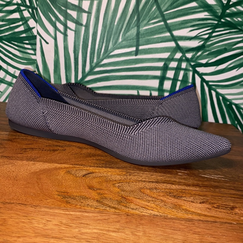Rothy’s The Point Gray/Black Knit Flats Women’s 8 - Picture 6 of 10